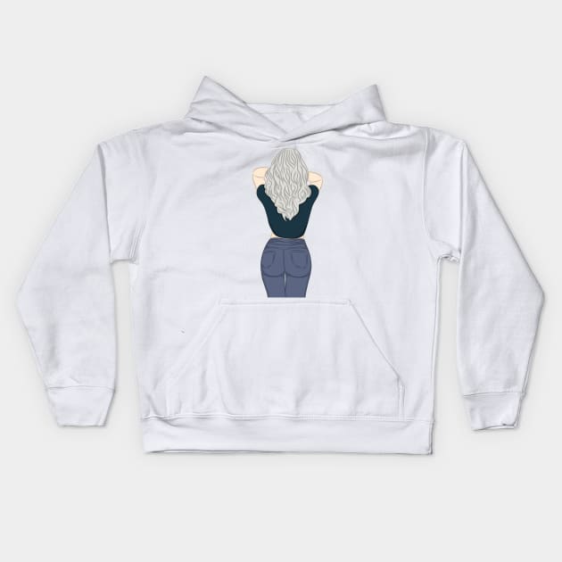 cool girl Kids Hoodie by ULETI